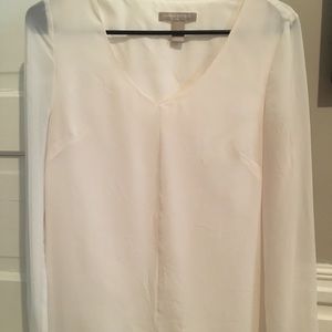 Banana Republic long sleeve white blouse size S
